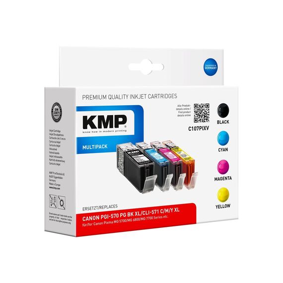 KMP MULTIPACK C107PIXV - 4-pack - High Yield - black, | 1567,0050