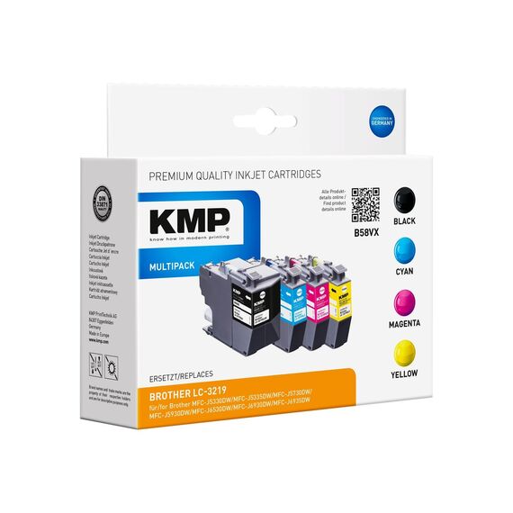 KMP MULTIPACK B58VX - 4-pack - High Yield - black, ye | 1537,4005