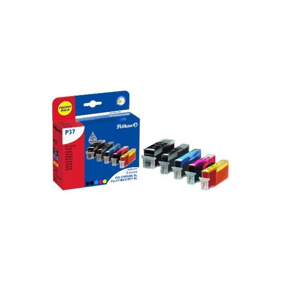 Pelikan P37 - 5-pack - black, yellow, cyan, magenta - c | 4111791