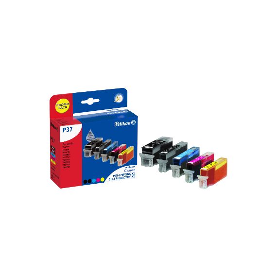 Pelikan P37 - 5-pack - black, yellow, cyan, magenta - c | 4111791