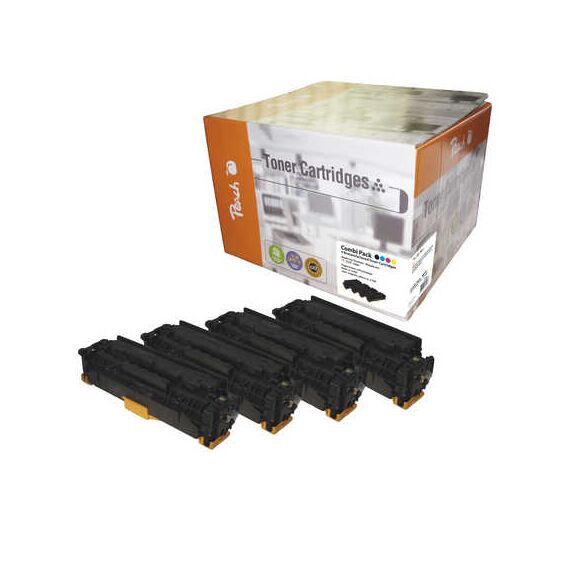 Peach Combi-Pack - 4-pack - high capacity - black, yellow | PT499