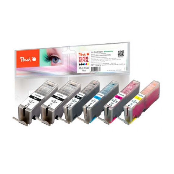 Peach Multi Pack Plus XL - 6-pack - black, yellow, cy | PI100-294
