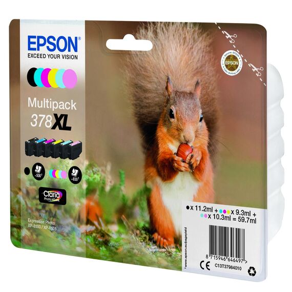 Epson 378XL Multipack - 6-pack - XL - black, yello | C13T37984010