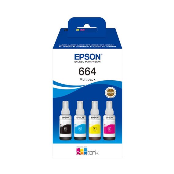 Epson EcoTank 664 - 4-pack - black, yellow, cyan, ma | C13T664640