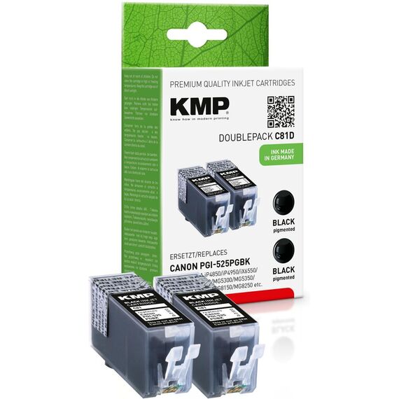 KMP DOUBLEPACK C81D - 2-pack - 19 ml - black - compat | 1513,0021