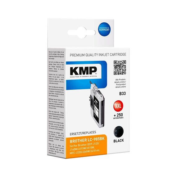 KMP B65B - 6.2 ml - black - compatible - remanufactur | 1523,4001