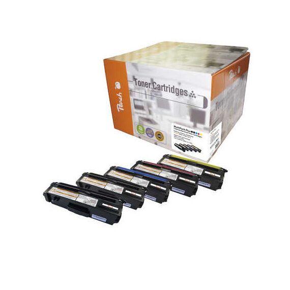 Peach Multi Pack Plus - 5-pack - black, yellow, cyan, mag | PT556