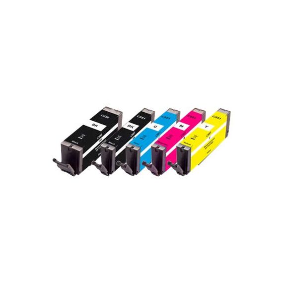 Peach Multi Pack - 5-pack - S - black, yellow, cyan,  | PI100-327