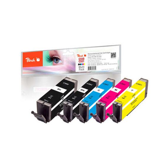 Peach Multi Pack - 5-pack - S - black, yellow, cyan,  | PI100-327