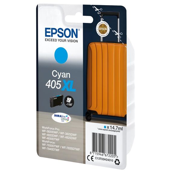 Epson 405XL - 14.7 ml - cyan - original - ink cart | C13T05H24010