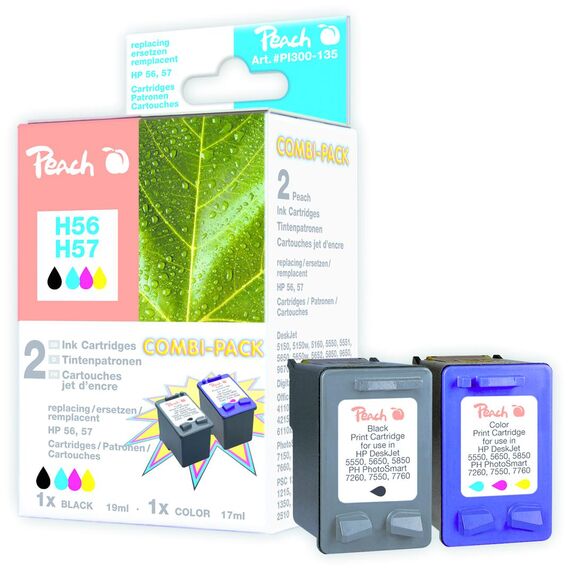 Peach Combi-Pack H56/H57 - 2-pack - black, colour (cy | PI300-135