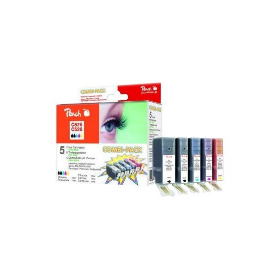 Peach Combi-Pack - 5-pack - black, yellow, cyan, mage | PI100-133