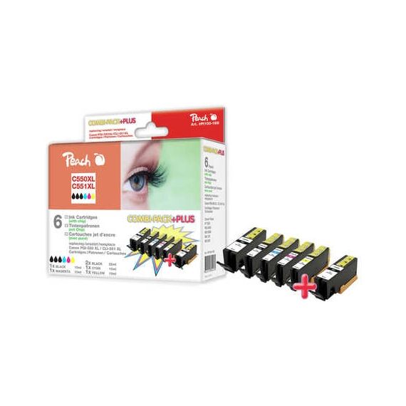 Peach Combi-Pack PLUS - 6-pack - XL-Yield - black, ye | PI100-168
