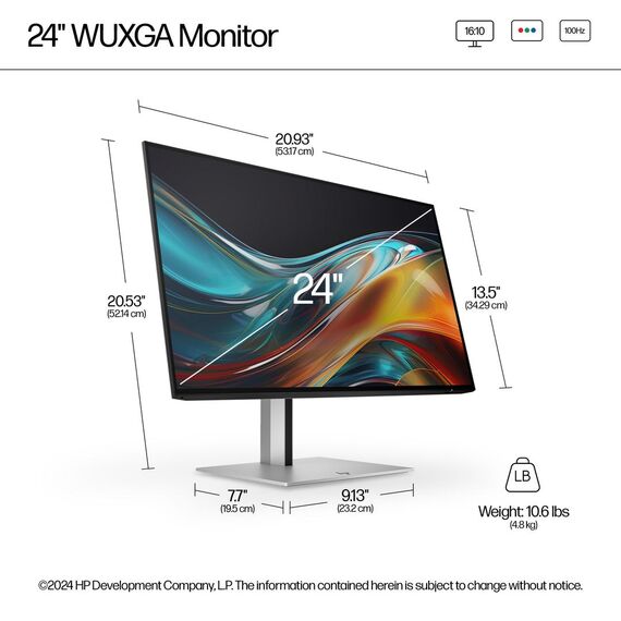 HP 724pn - Series 7 Pro - LED monitor - 24" - 1920  | 8X534AA#ABB