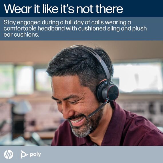 Poly Voyager Focus 2 - Headset - on-ear - Bluetooth | 9T9J6AA#AC3