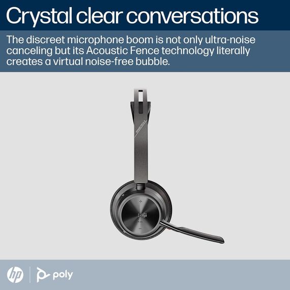 Poly Voyager Focus 2 - Headset - on-ear - Bluetooth | 9T9J6AA#AC3