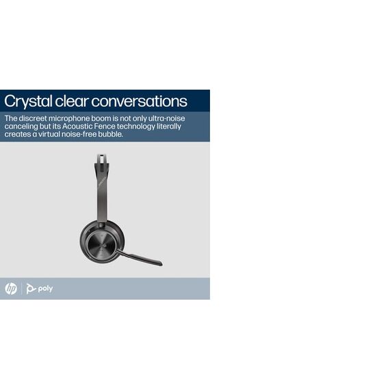Poly Voyager Focus 2 - Headset - on-ear - Bluetooth | 9T9J6AA#AC3