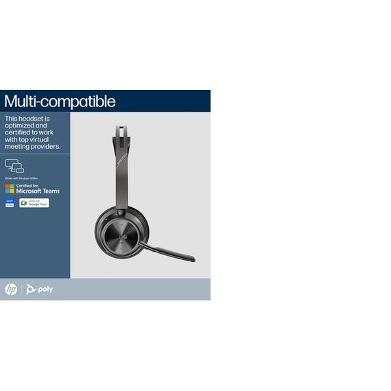 Poly Voyager Focus 2 - Headset - on-ear - Bluetooth | 9T9J6AA#AC3