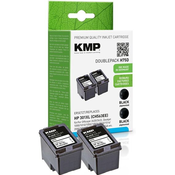 KMP DOUBLEPACK H75D - 2-pack - 8 ml - XL - black - co | 1719,4021