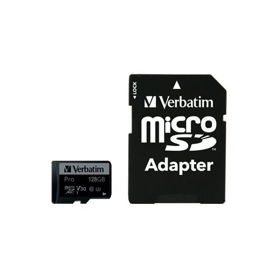Verbatim PRO - Flash memory card (microSDXC to SD adapter | 47044