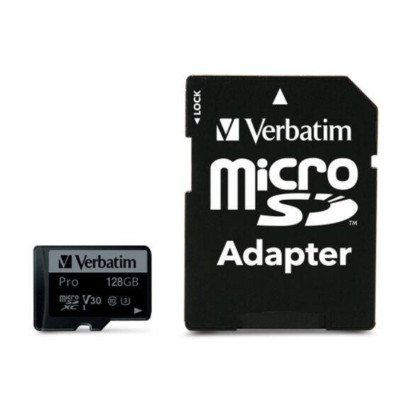 Verbatim PRO - Flash memory card (microSDXC to SD adapter | 47044