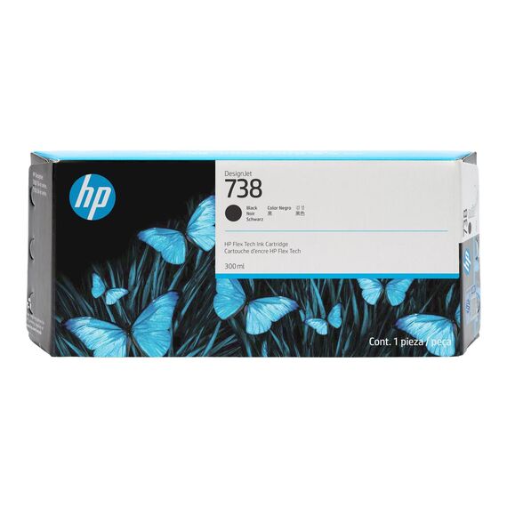 HP 738 - 300 ml - black - original - DesignJet - ink car | 498N8A