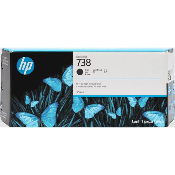 HP 738 - 300 ml - black - original - DesignJet - ink car | 498N8A