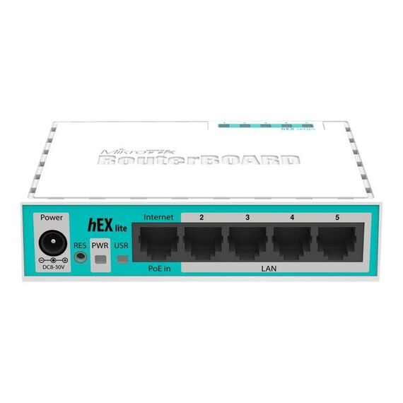 MikroTik RouterBOARD hEX lite RB750r2 - Router - 4-port switch