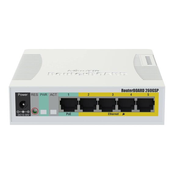 MikroTik RouterBOARD RB260GSP - Switch - Manage | CSS106-1G-4P-1S