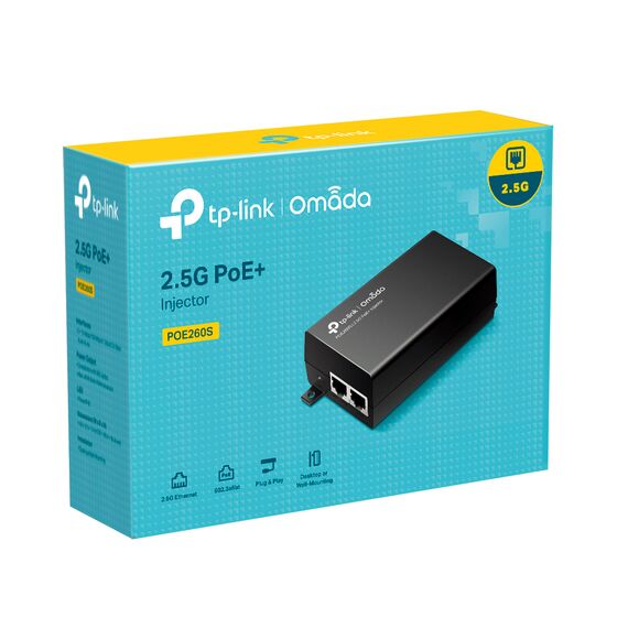 TP-Link TL-POE260S V1.6 - PoE injector - 2.5 Gbps - AC 100-240 V