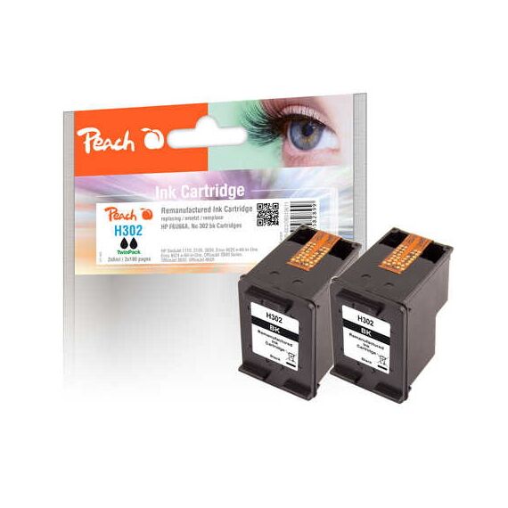 Peach TwinPack - 2-pack - 6 ml - black - compatible - | PI300-653