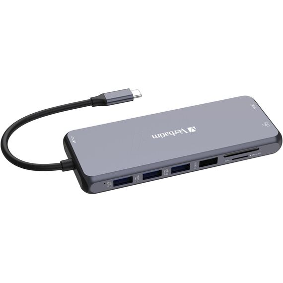 Verbatim - Hub - 2 x HDMI + 1 x VGA + 7 x USB + 1 x 1 Gig | 32154