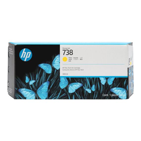 HP 738 - 300 ml - yellow - original - DesignJet - ink ca | 676M8A