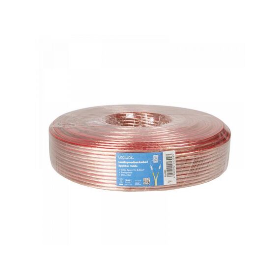LogiLink - Speaker cable - 2.5 mm² - 50 m - transparent | CA1085
