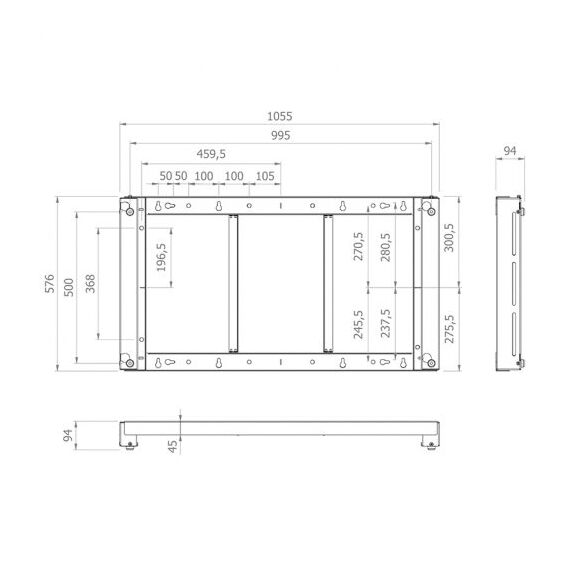 HAGOR WH - Mounting kit (wall mount) - for flat panel - bl | 5864