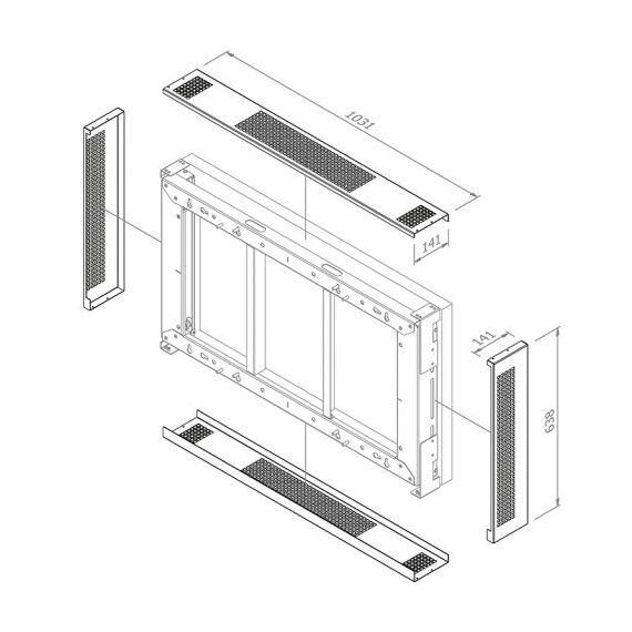 HAGOR - Mounting component (cover set) - for flat panel -  | 5869