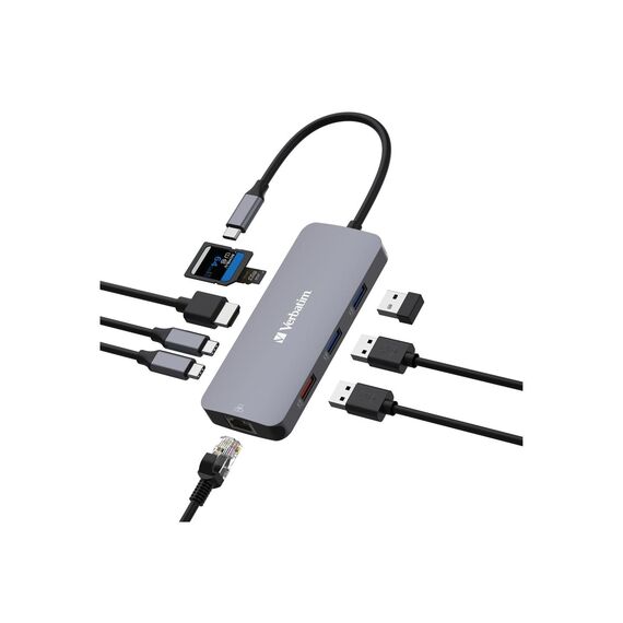 Verbatim CMH 09 - Hub - 1 x HDMI + 2 x USB-C 3.2 Gen 2 +  | 32152