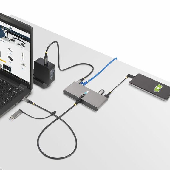 StarTech.com 2-Port USB-C/USB-A Hub with Gb | 5G2A1SGBB-USB-C-HUB