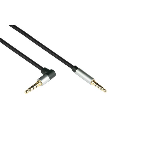 PYTHON Audiokabel 4-pol / 3.5mm Klinke gewinkelt 0.5m  | GC-M0231