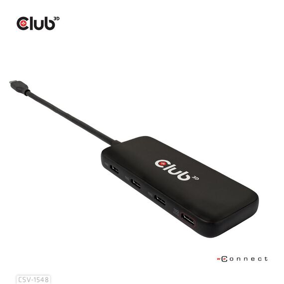 Club 3D USB-Hub Typ C> 4x USB 10Gbps+ 100W PD St/Bu re | CSV-1548