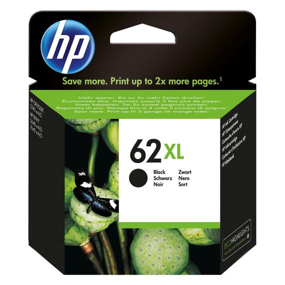 HP 62XL - 12 ml - High Yield - black - original - ink c | C2P05AE