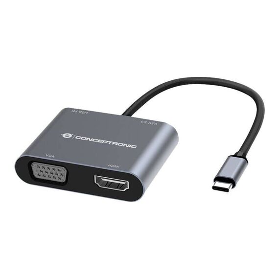 Conceptronic DONN16G - Docking station - USB-C 3.2 Gen 1 - VGA, H