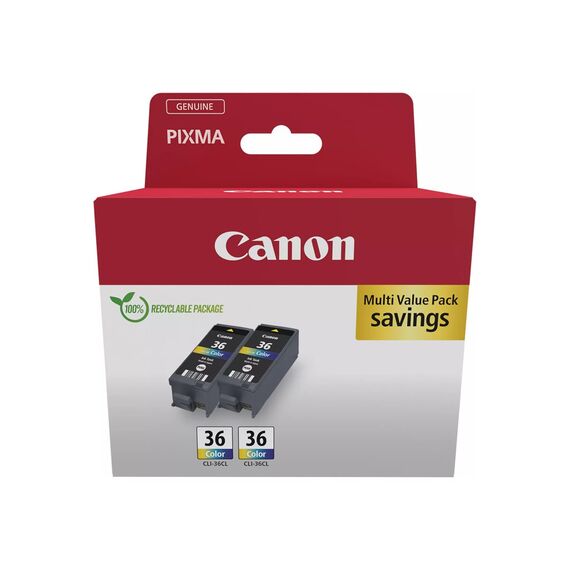 Canon CLI-36 Color Twin Pack - 2-pack - 12 ml - colour | 1511B025