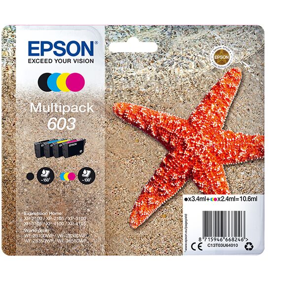 Epson 603 Multipack - 4-pack - black, yellow, cyan, magent | T-03
