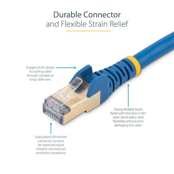 StarTech.com 2m CAT6A Ethernet Cable, 10 Gigabit Shi | 6ASPAT2MBL