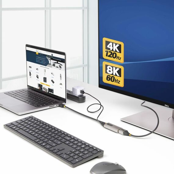 StarTech.com HDMI to DisplayPort Adapter, 8K 60 | 148B-HDMI-DP-8K