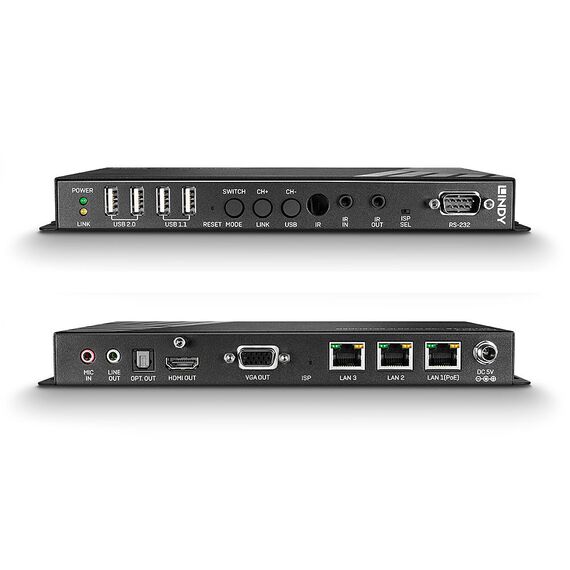 LINDY 4K HDMI &amp USB Over IP Extender - Receiver - Vide | 38267