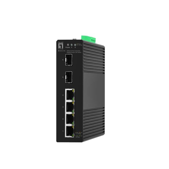 LevelOne Switch 6x GE IGS-2106 2xSFP 4xRJ45 schwarz