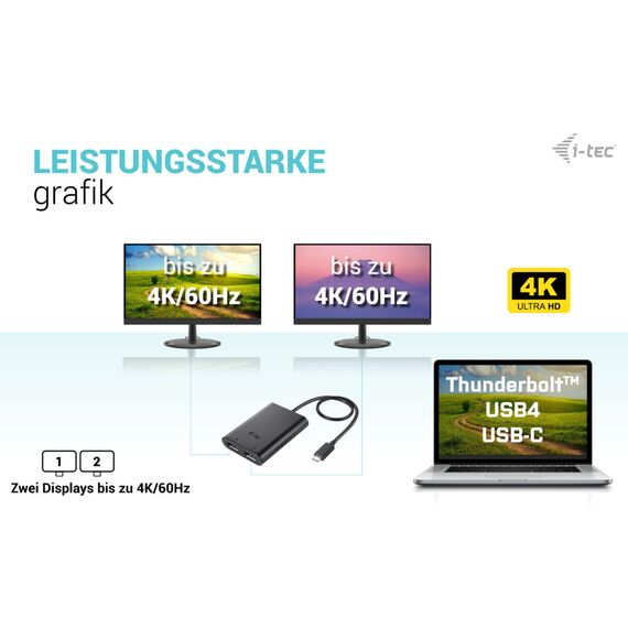 i-Tec - Docking station - USB-C / USB4 / Thunderb | C31DUAL4K60DP