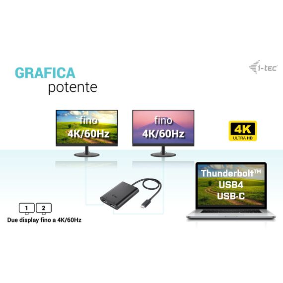 i-Tec - Docking station - USB-C / USB4 / Thunderb | C31DUAL4K60DP